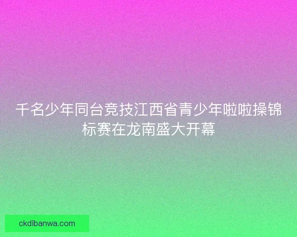 千名少年同台竞技江西省青少年啦啦操锦标赛在龙南盛大开幕